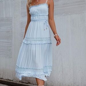 Baby blue maxi dress